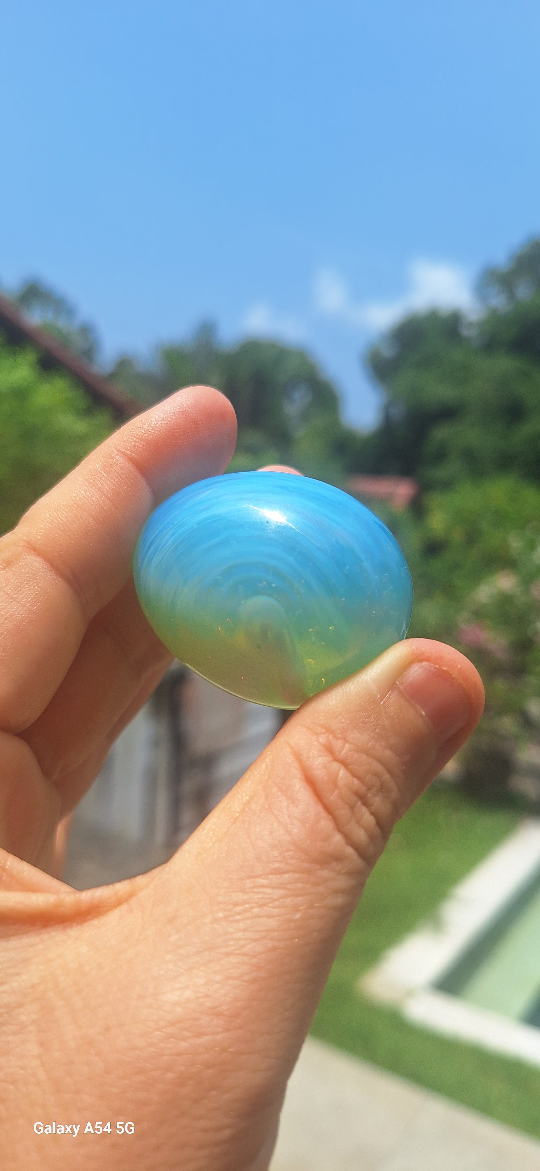 Healing Milky Blue /Gold  Andara Egg