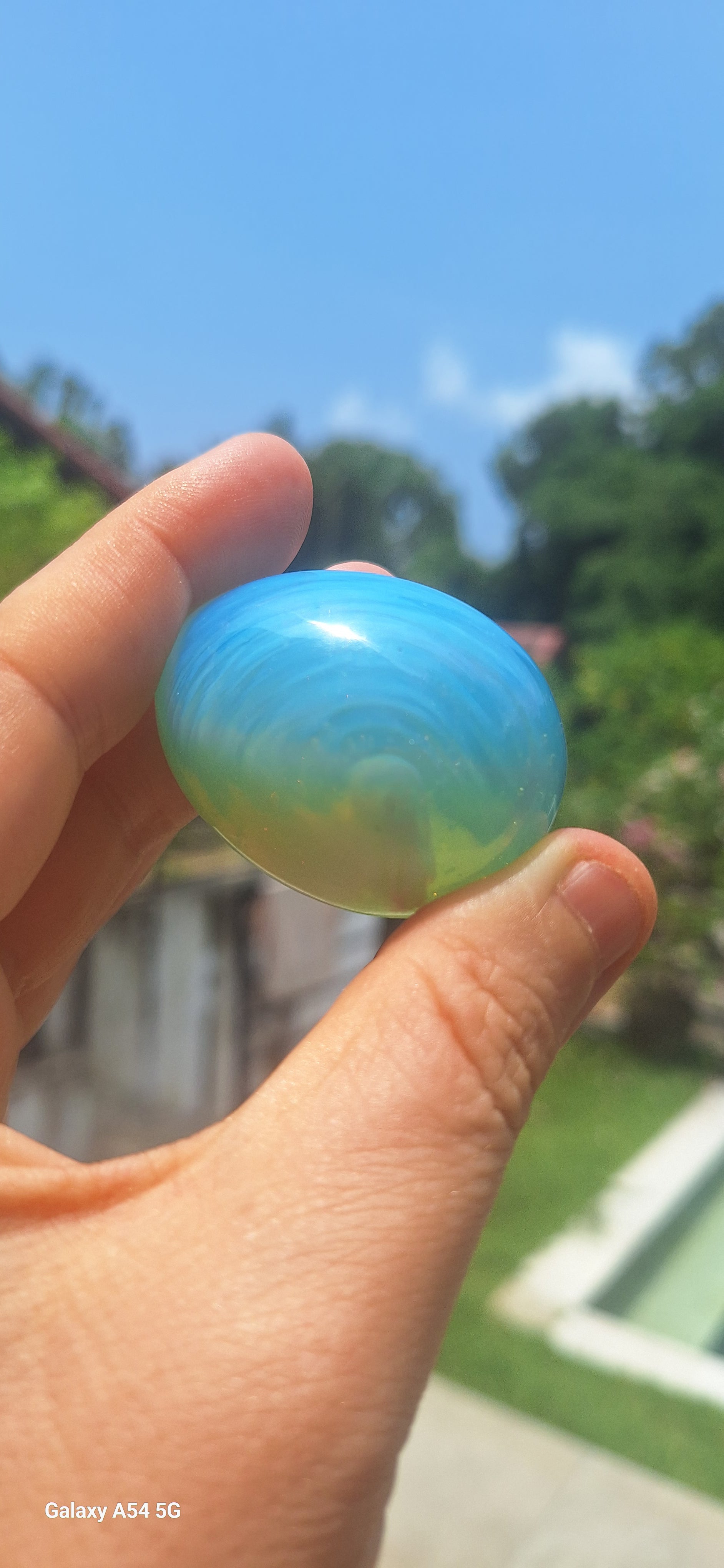 Healing Milky Blue /Gold  Andara Egg