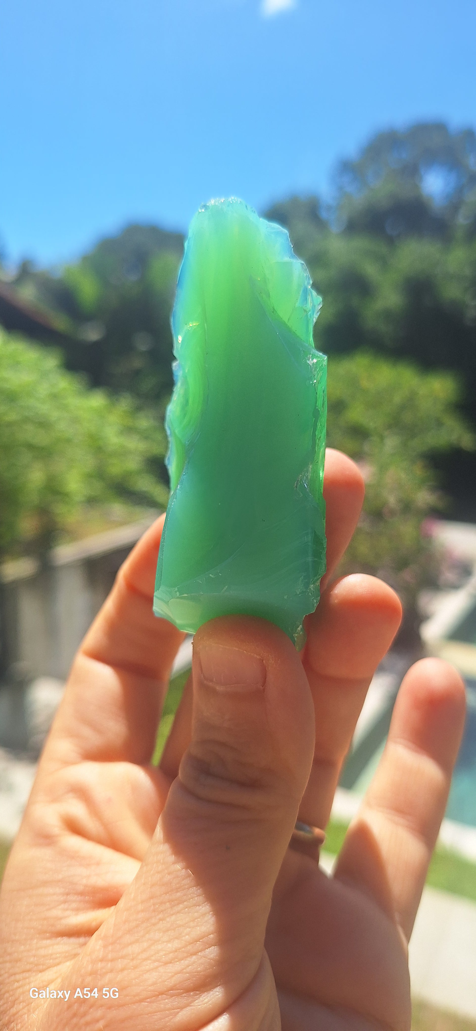 Milky Green Heart Harmony Andara