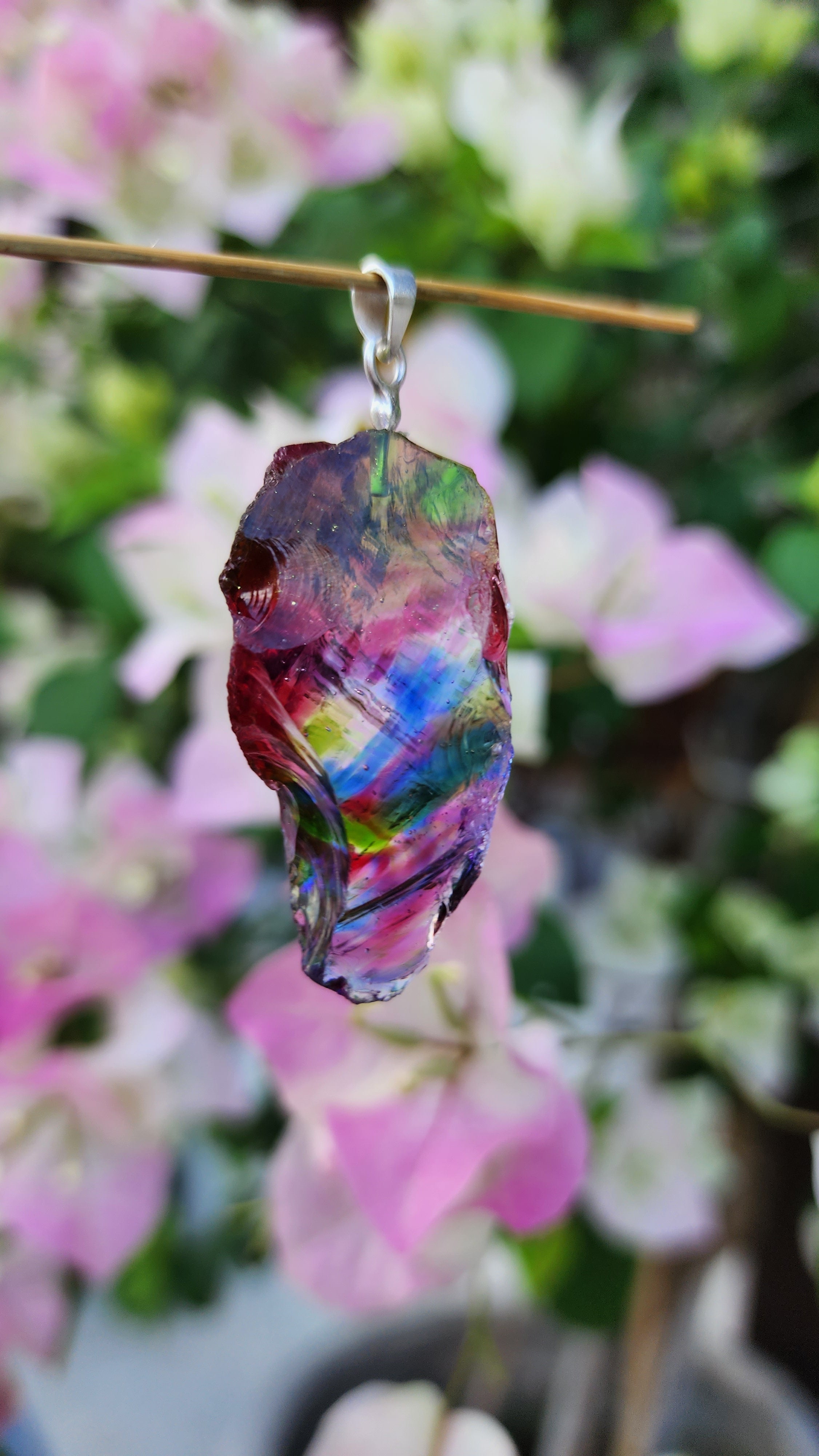 Darker Pink Raw Andara Pendant