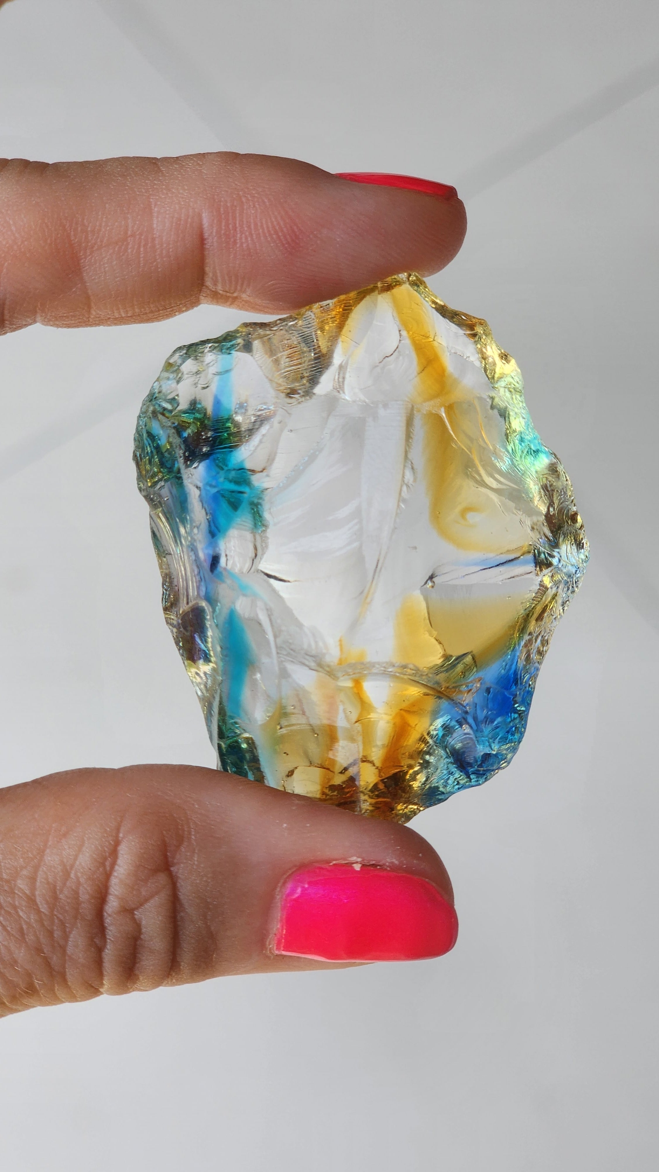 Rainbow Yellow Clear Blue Green Purple Andara Altar Piece
