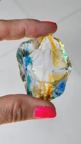 Rainbow Yellow Clear Blue Green Purple Andara Altar Piece