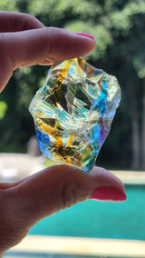 Rainbow Yellow Clear Blue Green Purple Andara Altar Piece