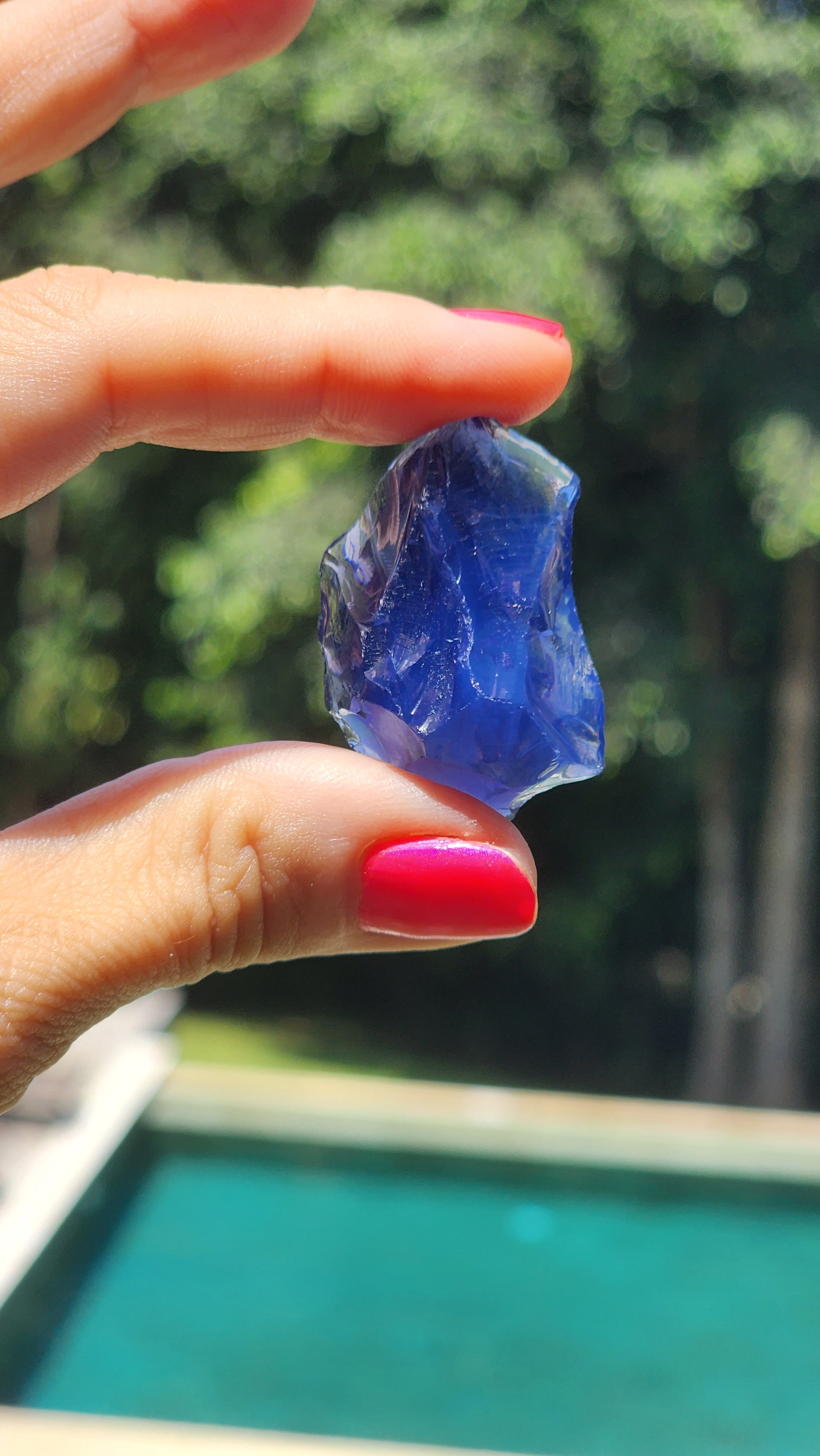 Rare Trio Opaque Baby Blue Light and Dark Purple Andara Altar Piece