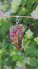 Rainbow Clear Red Green Pink Raw Andara Pendant